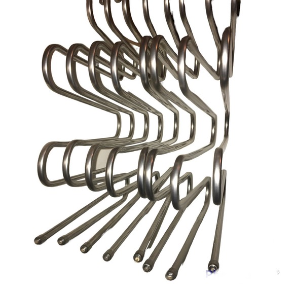 Set of 8 Pants Jeans Hangers Coat Hangers Stainless Steel Silver - Picture 5 of 6